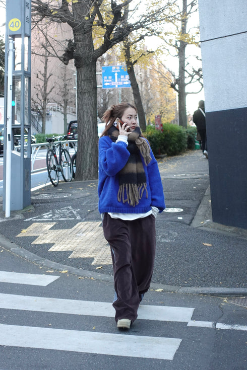 ベロアラインルーズパンツ